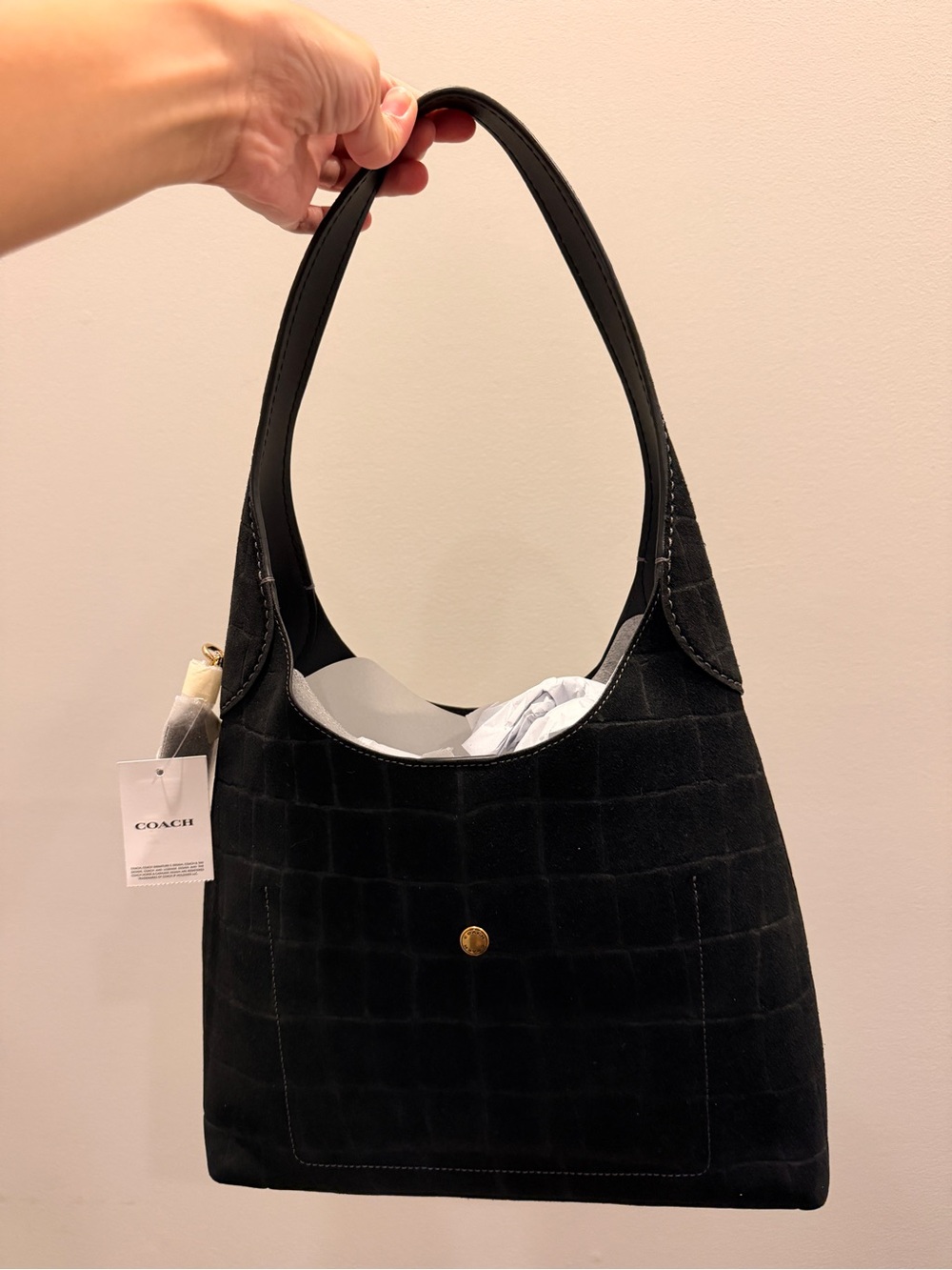 Coach Brooklyn 28 Suede in Black - Picture 3 of 7